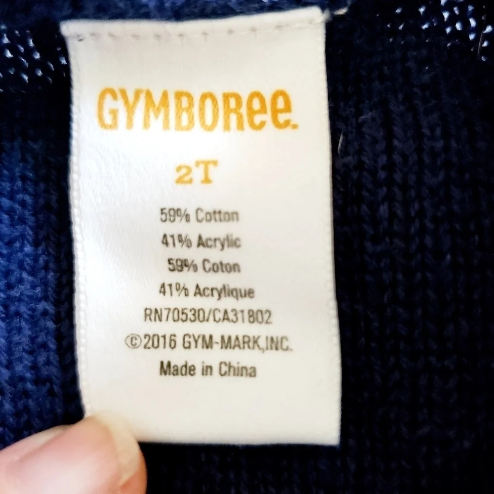 K1273 * Gymboree Girls Cable Knit Button Cardigan Blue Size 2T